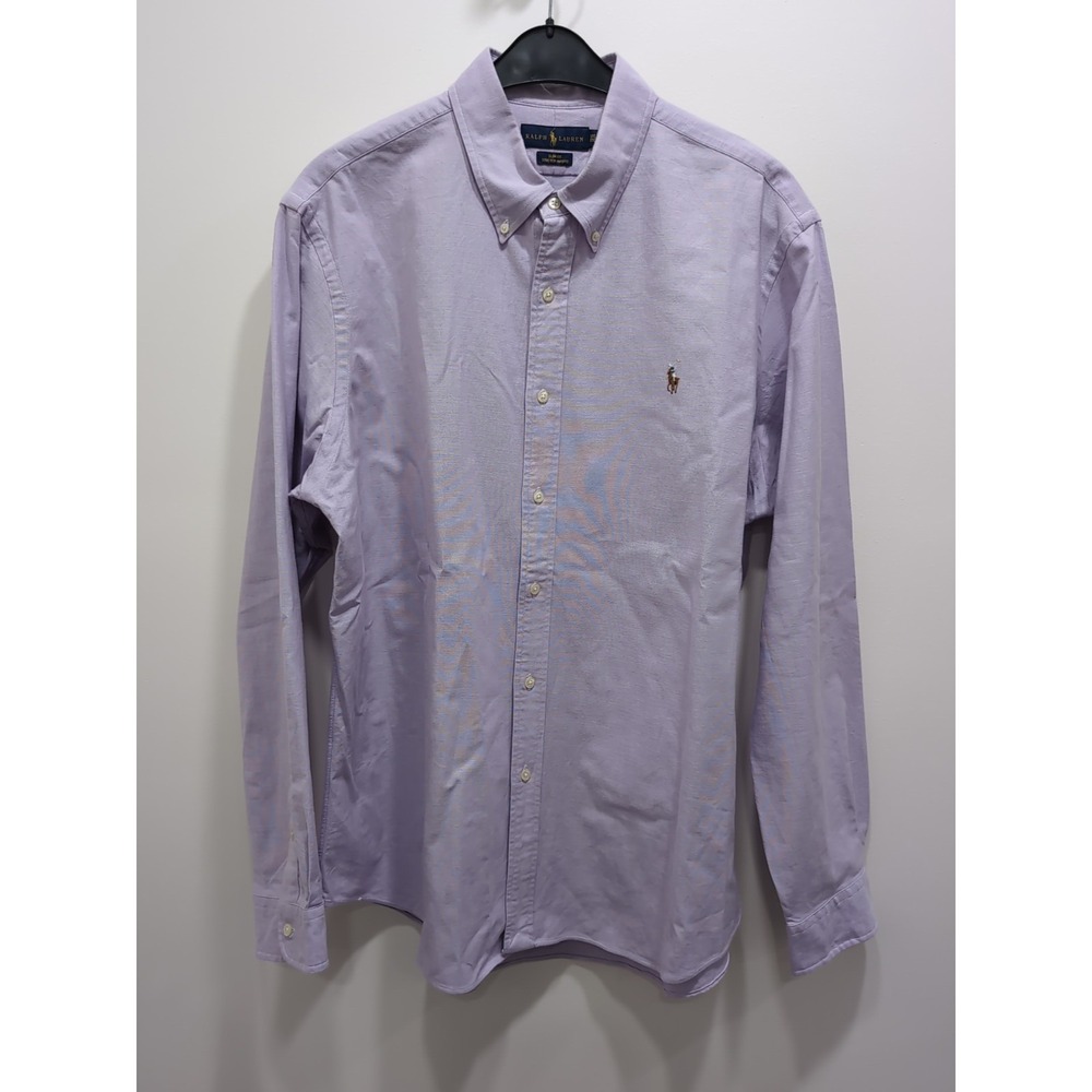 Ralph Lauren Slim Fit Stretch Oxford Shirt Mens Purple Button Down Sizes 2XL
